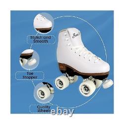 Roller Skates à roulettes blancs Sure-Grip pour femmes fabriqués en nylon et en aluminium 57m