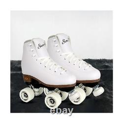 Roller Skates à roulettes blancs Sure-Grip pour femmes fabriqués en nylon et en aluminium 57m