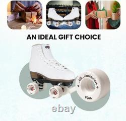 Roues Sure-Grip All American Plus pour roller en intérieur 55 mm, blanches