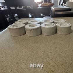 Roues de roller Sure-Grip All American Plus blanches, ensemble de 8