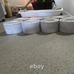 Roues de roller Sure-Grip All American Plus blanches, ensemble de 8