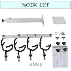 Support de canne à pêche en aluminium à prise sûre, support de canne en fil d'acier recouvert de PVC