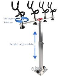 Support de canne à pêche en aluminium avec revêtement en PVC pour fil d'acier haltère de bateau à prise sûre