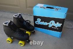 Sure-grip Hommes Rollerskates Sgi Fame Black Taille 9 Special Sonic Yellow Wheels