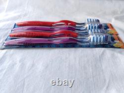 Vtg 2 Lot Ranir Brossettes à dents manuelles Teardrop Poignée antidérapante Douces Rare